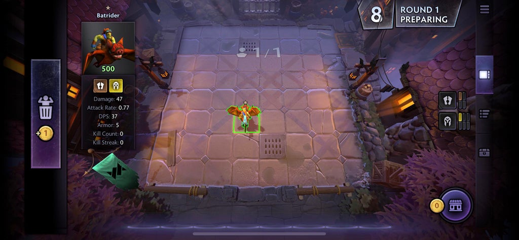 Mobile Underlords no longer shows hero ability on description